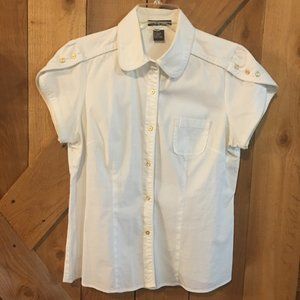Button-up Short Sleeve Top